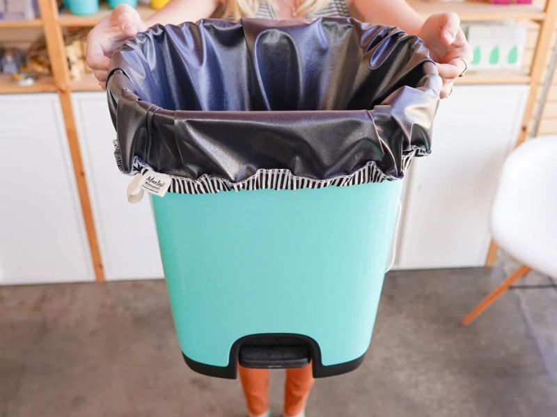 Clean Wastebasket with Liners