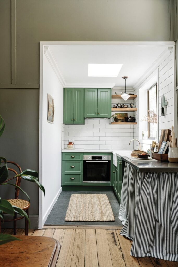 Softening the Kitchen with a Sink Skirt