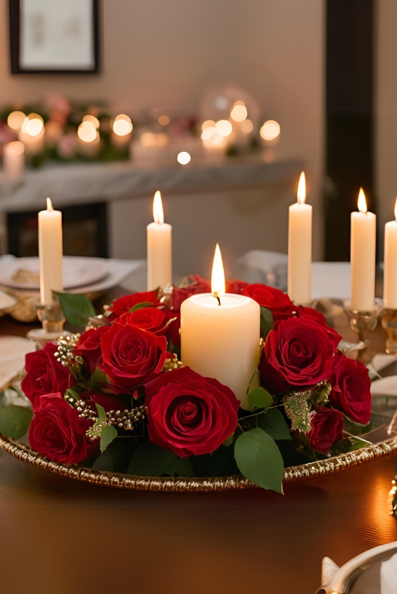 Romantic Rose Candle Bouquet