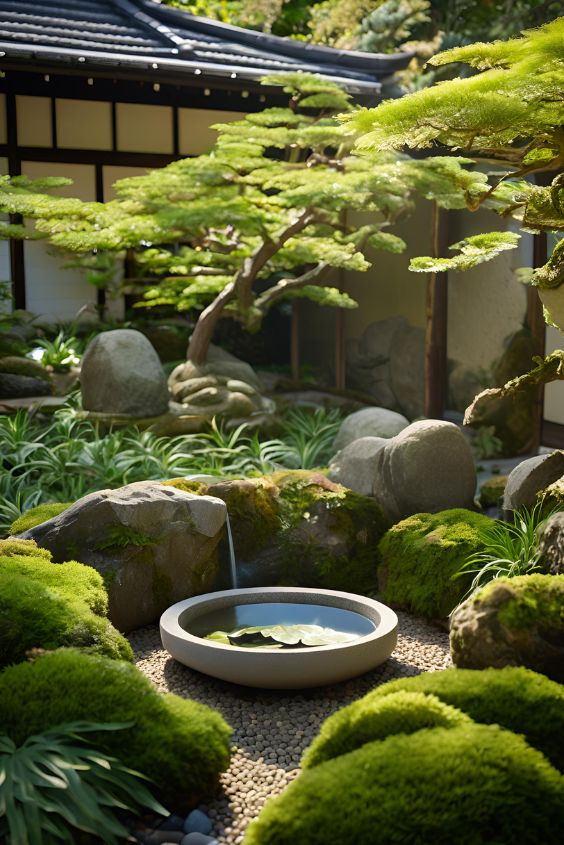 Install a Japanese Stone Basin (Tsukubai) for Rituals