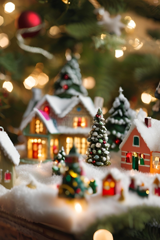Miniature Village Christmas Tree
