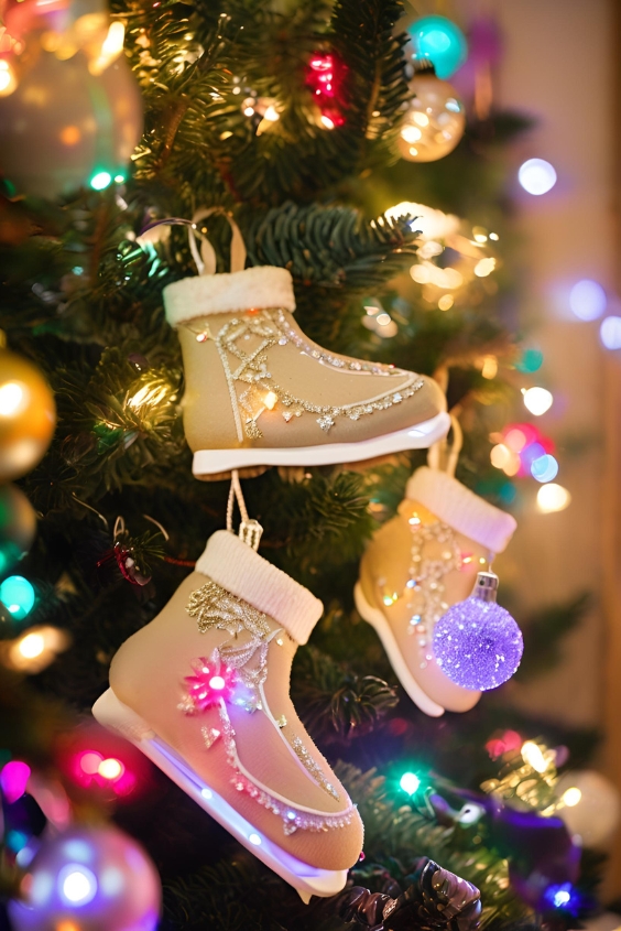 Mitten and Ice Skates Christmas Tree