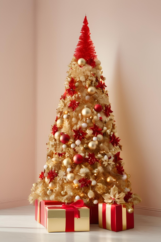 Red-and-Gold Christmas Tree 