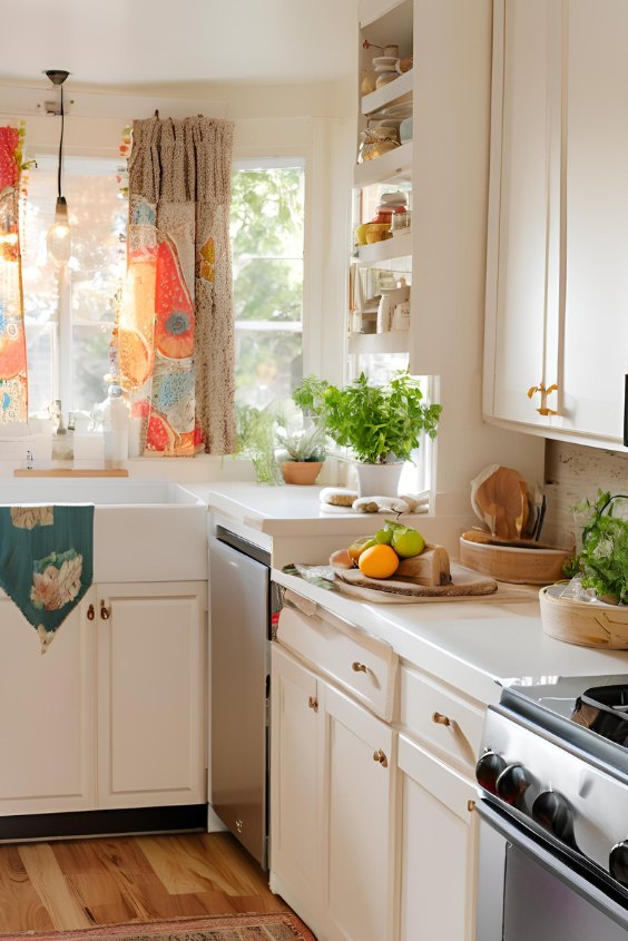 Section Off the Space With Curtains