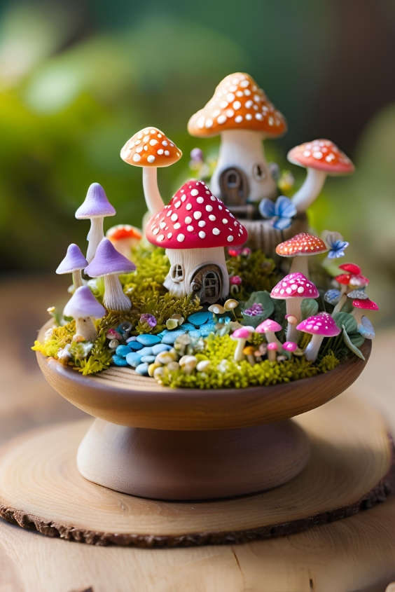 Crafty Polymer Clay Fairy Garden
