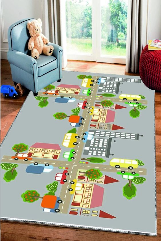 Construction-Themed Rugs for Builders in the Making