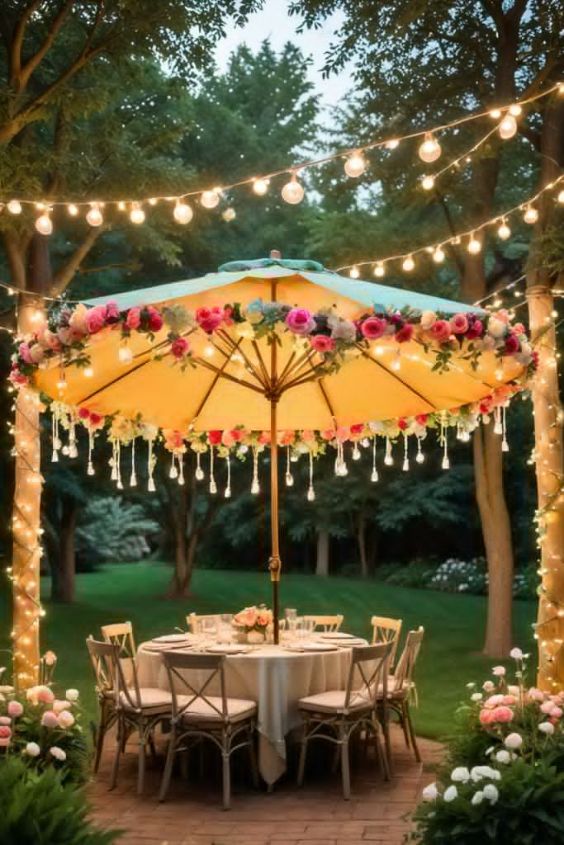Use Colorful Outdoor Umbrellas