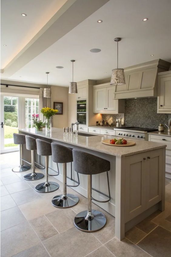 Family-Friendly Kitchen with a Breakfast Bar