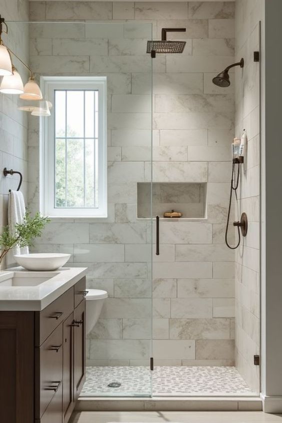Large-Format Shower Tile for a Sleek Look