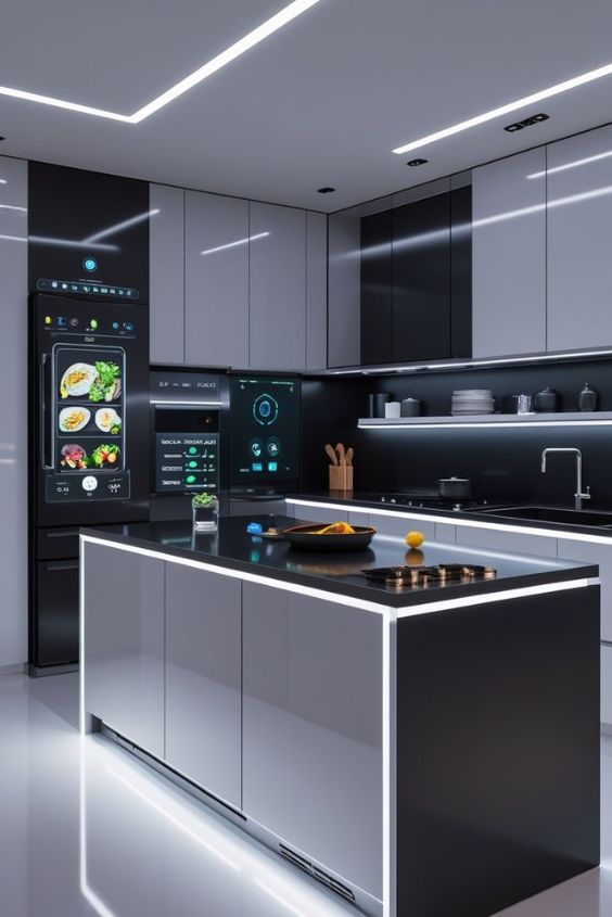 Smart-Tech Kitchen with High-Tech Features